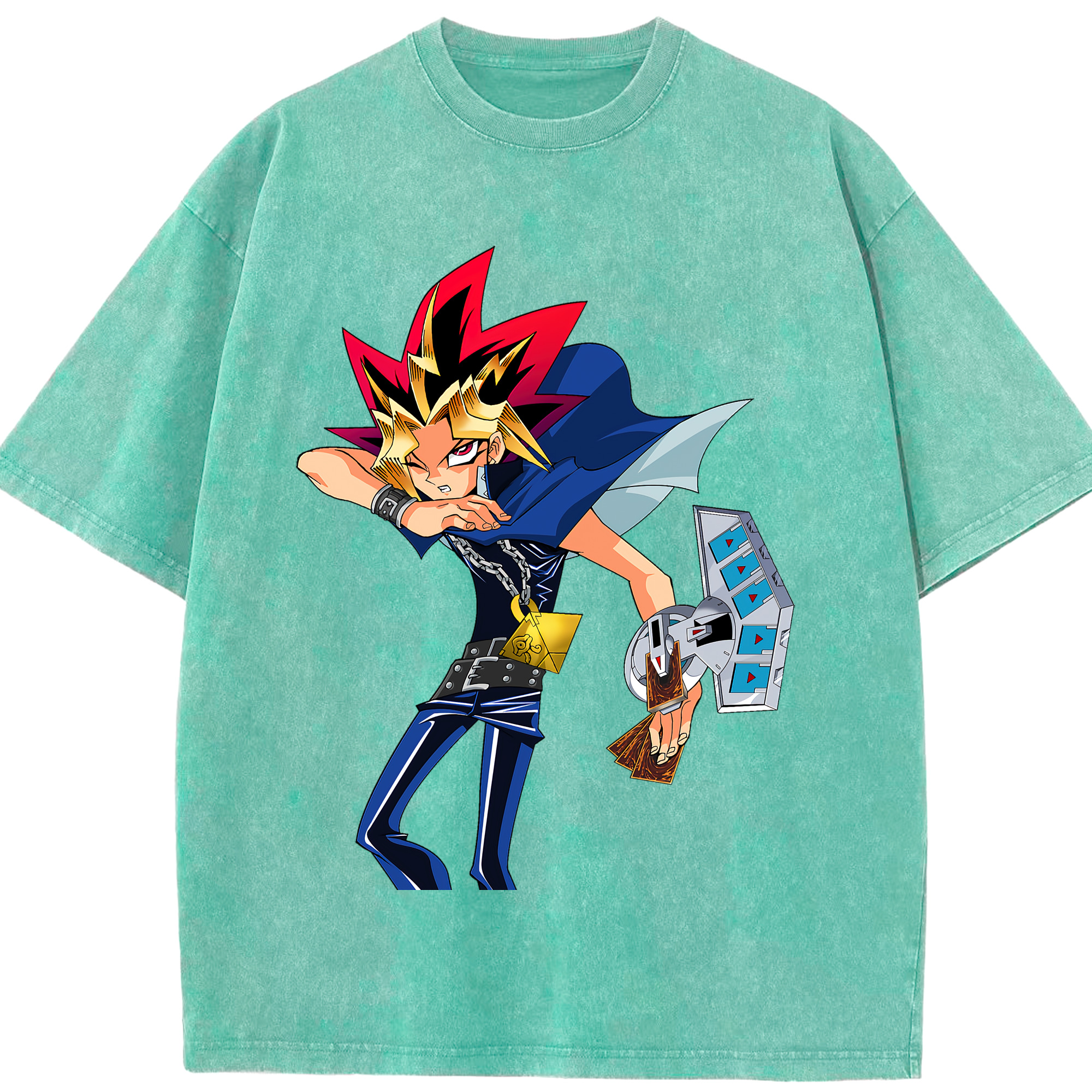 （画像用） 遊☆戯☆王 Yu-Gi-Oh! 綿100% ヴィンテージ風 半袖Tシャツ（フロントプリント）